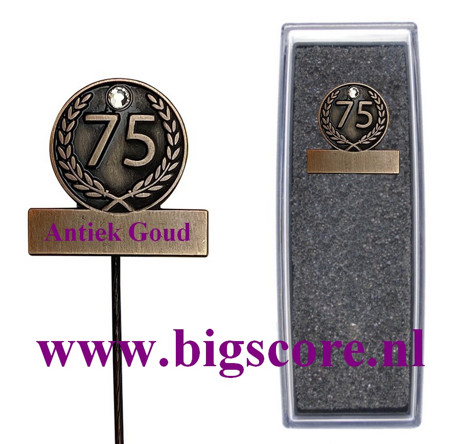 75 Jaar Jubileumspeldje Artnr. 58